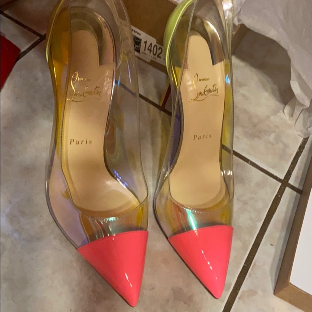 Christian Louboutin Debout Patent/PVC pumps